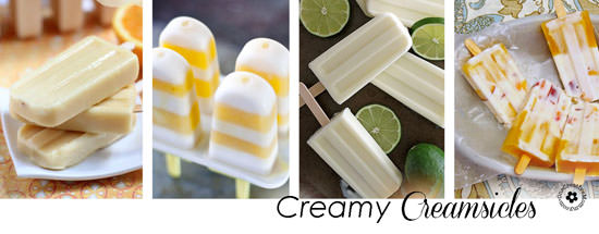 Try some of these creamy creamsicles to cool off this summer! {OneCreativeMommy.com}