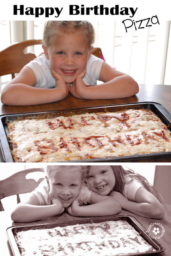 Create a fun birthday tradition with Happy Birthday Pizza! {OneCreativeMommy.com}