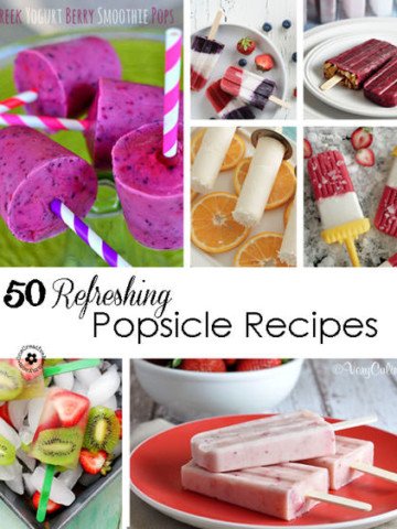 Cool off this summer with over 50 Refreshing Popsicles recipes from the best bloggers around! {OneCreativeMommy.com}#popsicles
