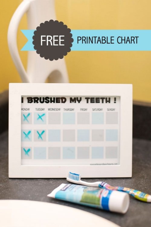 How to Motivate Kids--Tooth Brushing Chart from Spaceships and Laser Beams