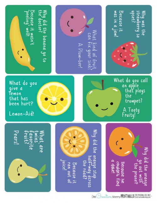 Lunch Box Jokes {Cute Fruit Jokes!}