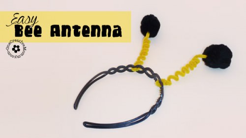 Easy DIY Bee Antenna {Halloween Costume Idea} - onecreativemommy.com