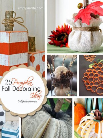 25 Pumpkin Fall Decorating Ideas {OneCreativeMommy.com} #Falldecor