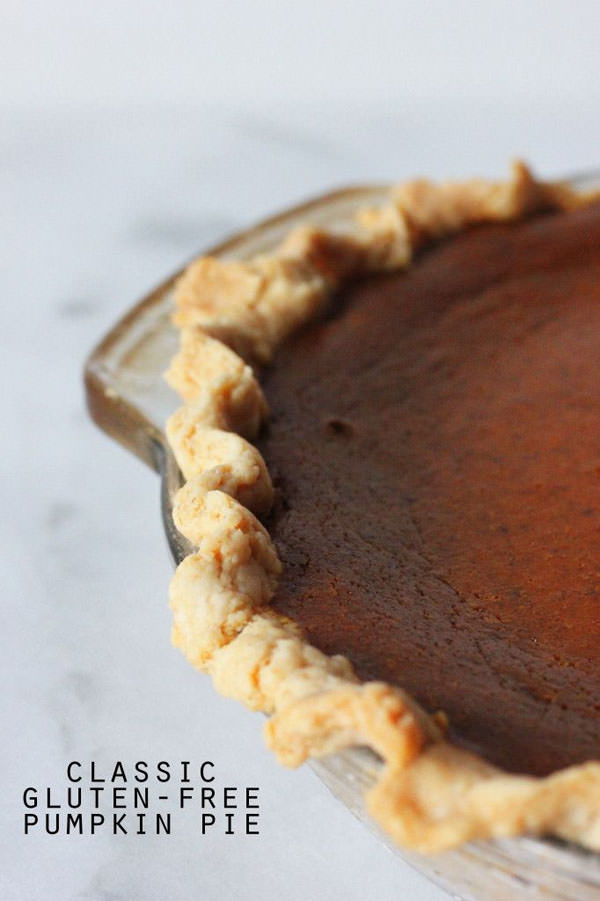 Classic Gluten Free Pumpkin Pie from Autumn Makes & Does {25 Thanksgiving Dessert Recipes from OneCreativeMommy.com}