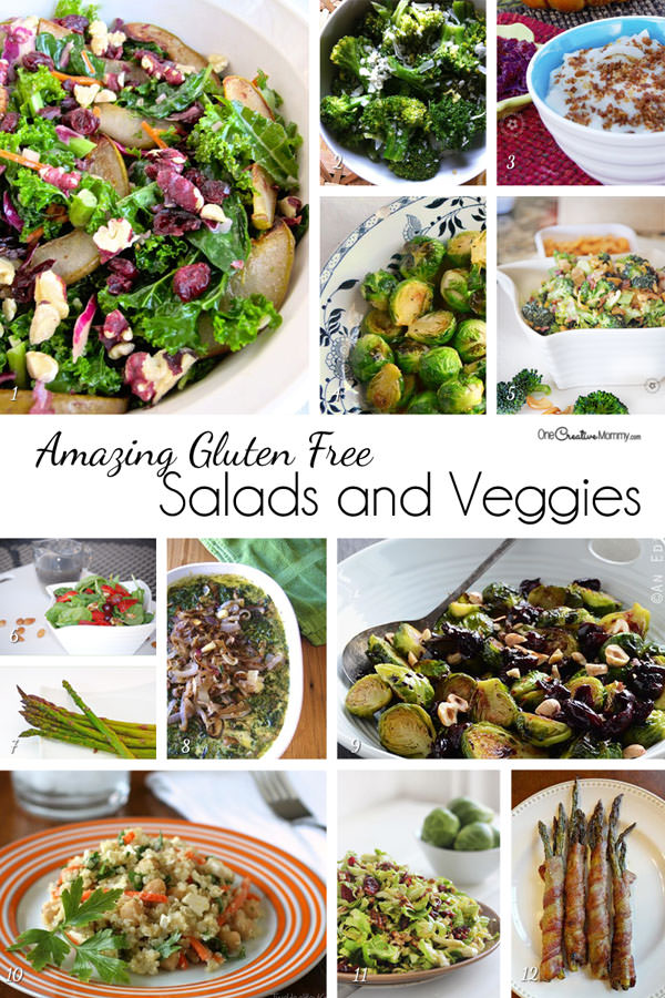 Amazing Salad and Vegetable Side Dish Recipes for your Gluten Free Thanksgiving and Christmas Dinner {OneCreativeMommy.com}