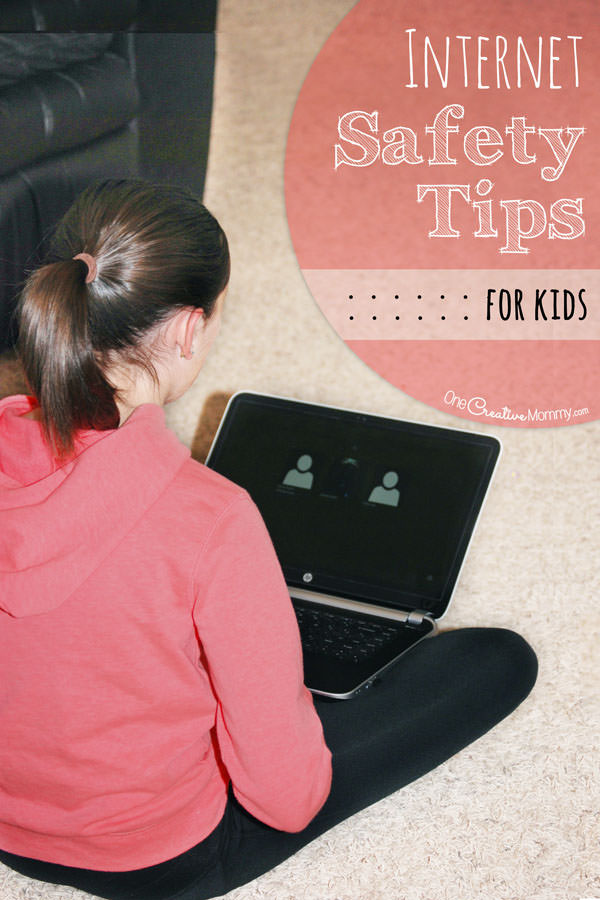 Are your kids safe online? Check out these Simple Internet Safety Tips, and share them with your kids today! {OneCreativeMommy.com} Parenting Tips