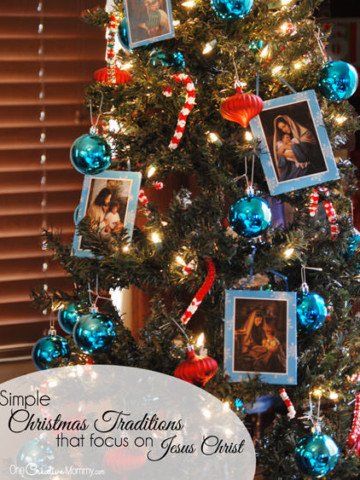 With Christmas becoming increasingly commercialized, here are some simple Christmas traditions that focus on Jesus Christ {OneCreativeMommy.com} Keep Christ in Christmas, Fun Family Traditions