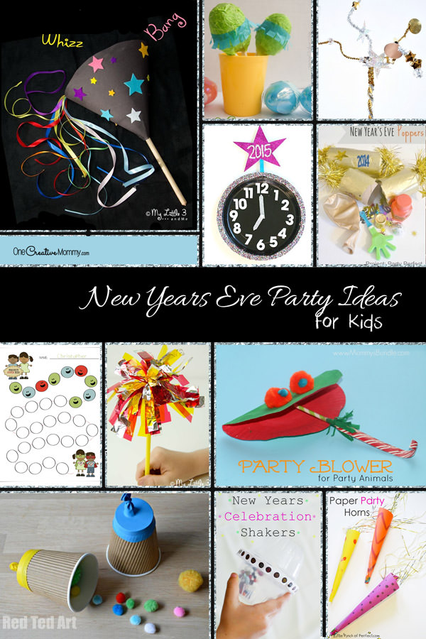 40+ New Years Eve Party Ideas for Kids {A great collection of family New Year's Eve ideas from OneCreativeMommy.com}