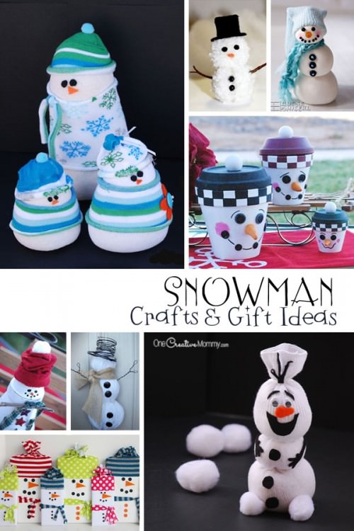 Snowman Crafts and Gift Ideas - onecreativemommy.com