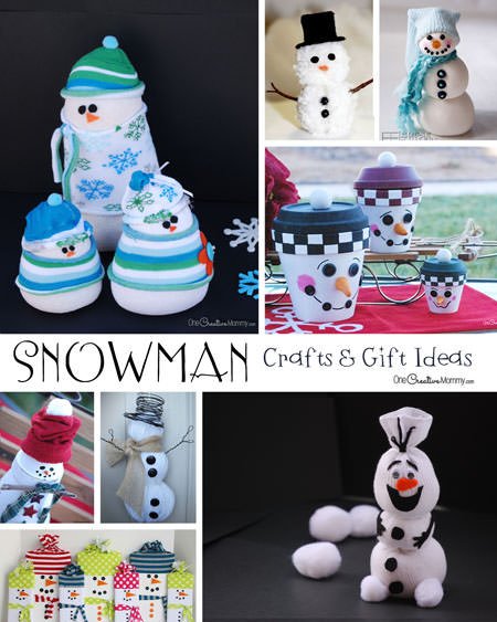 Snowman Crafts and Gift Ideas - onecreativemommy.com