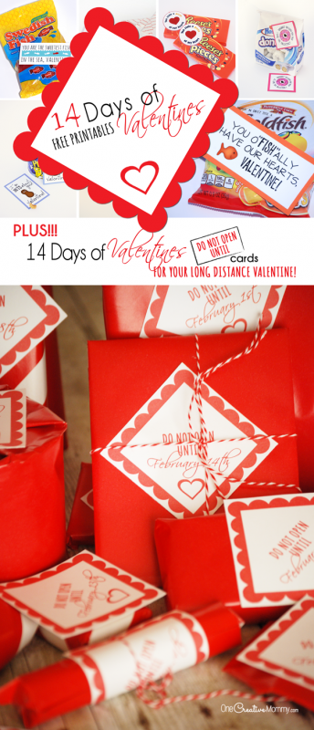 14 Days of Valentines! {Free Printables} - onecreativemommy.com