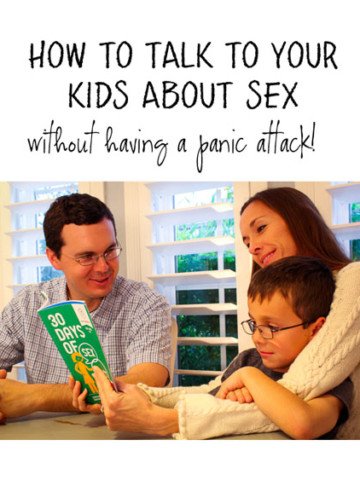 How to talk to your kids about sex (without inducing a panic attack!) -- Throw away your fears and find out how to have honest, open, values-based conversations with your kids. {OneCreativeMommy.com} Parenting Tips #ad
