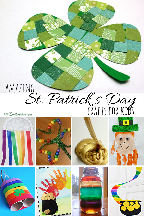 19 Amazing St Patricks Day Crafts for Kids {Shamrocks, and Rainbows, and Leprechauns, Oh, My!} OneCreativeMommy.com