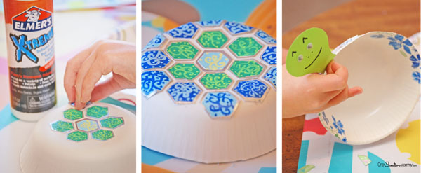 Mosaic Turtle Craft for Kids: Kid Tested Fun! {Check out the tutorial for the cute turtles on OneCreativeMommy.com}