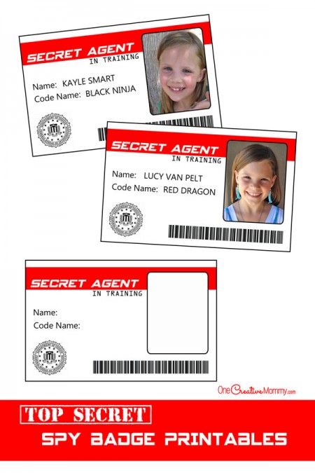 Spy Birthday Party Printables - onecreativemommy.com