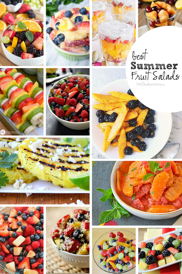 Best Summer Fruit Salad Recipes: These look so refreshing! I don't know which to try first. {OneCreativeMommy.com}