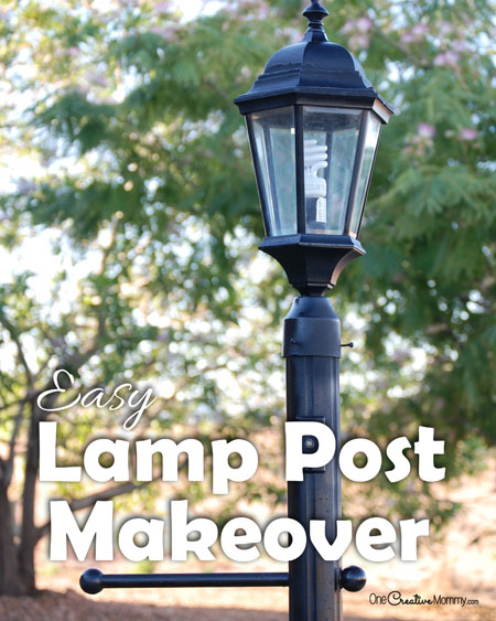 Lamp Post With This Easy Makeover, Painting Aluminum Lamp Posts