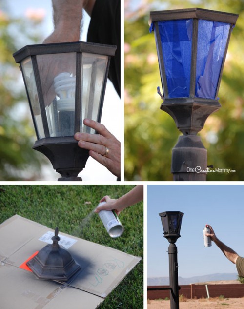 Refresh your lamp post with this easy makeover - onecreativemommy.com