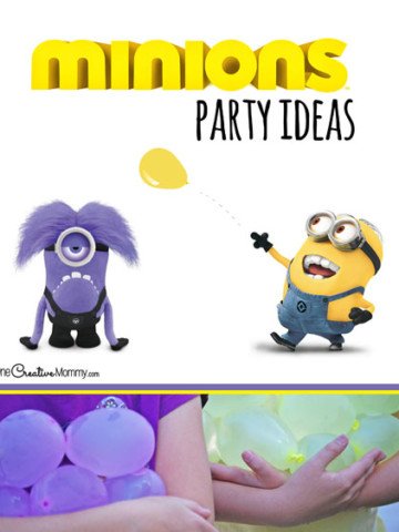 Perfect for a Minion Birthday Party or a summer cool down, kids will love this water balloon fight--Minion style. {OneCreativeMommy.com}
