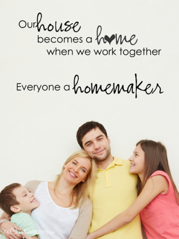 We are all Homemakers |No matter your situation in life, you can make your home a place of peace {OneCreativeMommy.com} Free printables for Family Night