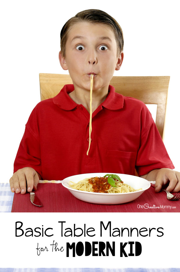 Table manners for kids