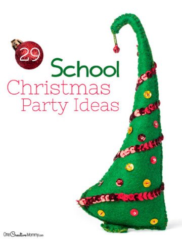 In charge of the classroom Christmas party this year? Check out 29 fantastic ideas to make your school party great! {OneCreativeMommy.com} Games, Crafts and Treats