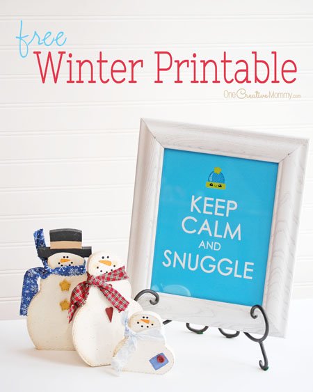 Cute and Cozy Keep Calm Printable - onecreativemommy.com