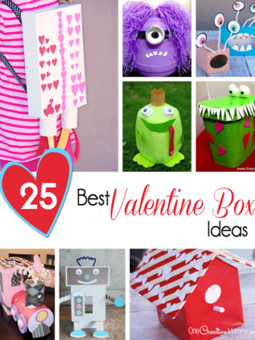 Looking for the perfect Valentine Box idea? Check out over 25 awesome ideas to rock the class party! {OneCreativeMommy.com}