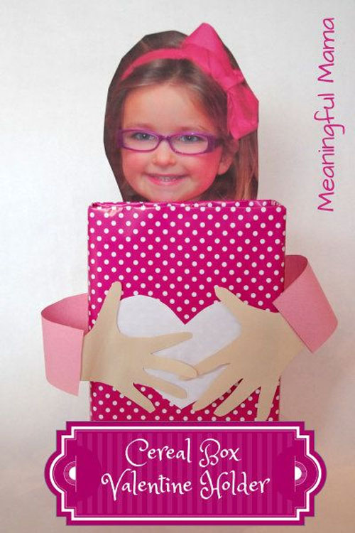 Personalized Valentine Box | Featured with 25 Awesome Valentine Box Ideas to Rock the Class Party! {OneCreativeMommy.com}