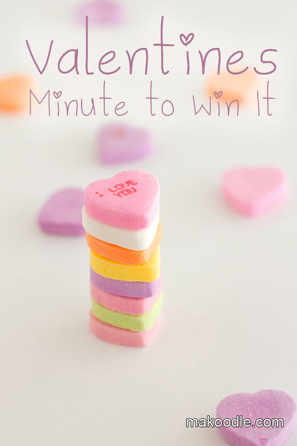 Valentine Minute-to-Win-It Games | Featured in 25+ Awesome Valentine Class Party Ideas Roundup {OneCreativeMommy.com}