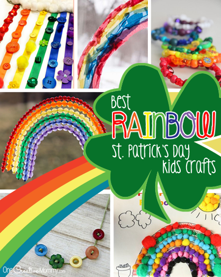 Paper chain rainbow  Rainbow crafts kids, Rainbow paper, St patricks day  crafts for kids