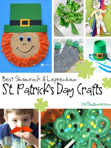 Best Shamrock Crafts and Leprechaun Crafts for St. Patrick's Day! {OneCreativeMommy.com} Kids Crafts