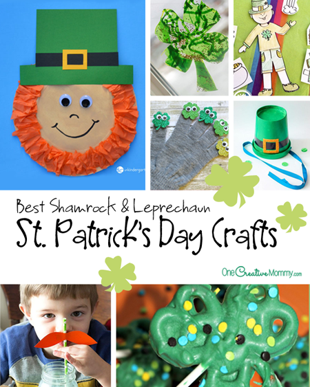 Best Leprechaun and Shamrock Crafts - onecreativemommy.com