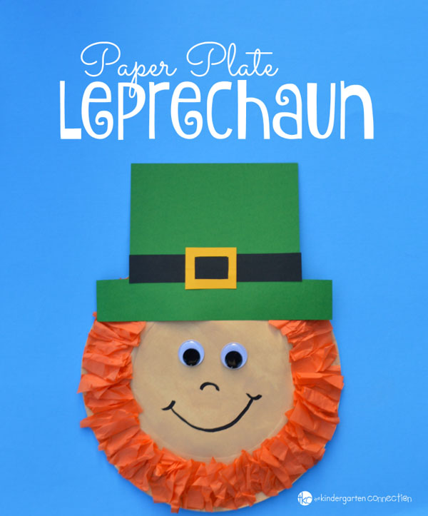 Paper Plate Leprechaun | Featured in the Best St. Patrick's Day Crafts for Kids Roundup!{OneCreativeMommy.com}