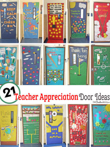 Teacher Appreciation Week is coming! Check out 21 Awesome Teacher Appreciation Door Ideas {OneCreativeMommy.com} Which one is perfect for your teacher's door?