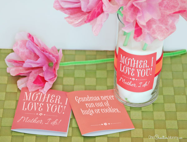 Make Mother's Day simple with this easy Mothers Day Gift Idea and free printable. It's perfect for a card or a bouquet of real or paper flowers.