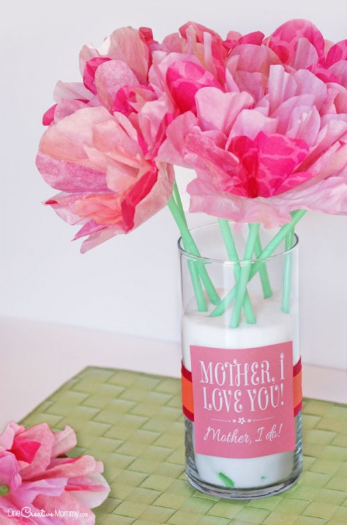 Cute Mother's Day Gift Idea and Printables! - onecreativemommy.com