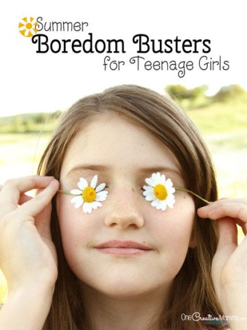 Got bored teens? Check out these awesome boredom buster ideas for teenage girls! {OneCreativeMommy.com} 41 ideas ready to print for a Summer Boredom Buster Jar