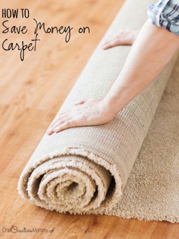 Getting new carpet? Before you buy, check out these money-saving tips so you won't break the bank! {OneCreativeMommy.com} How to Save Money on Carpet | Frugal Tips!