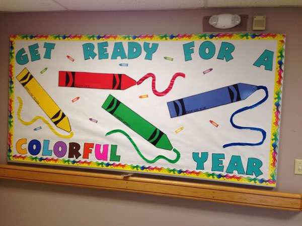 Check out this fun crayon idea featured in the Back to School Bulletin Board Ideas Roundup on OneCreativeMommy.com!