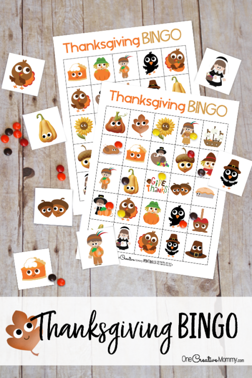 Best Thanksgiving Bingo Game! - onecreativemommy.com