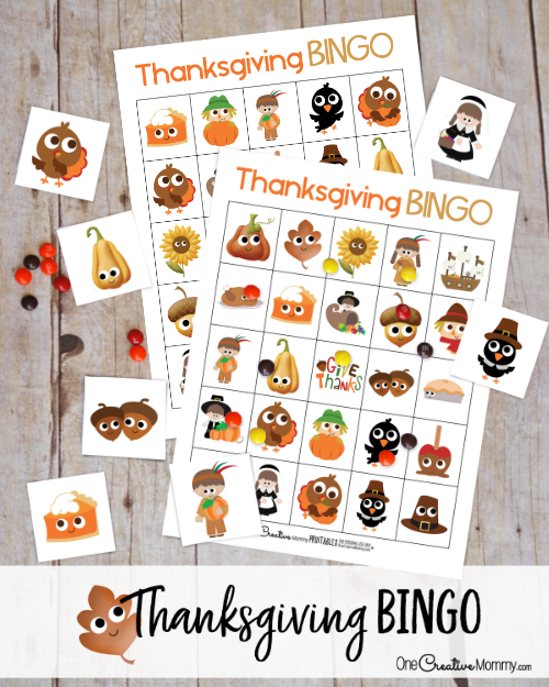 Best Thanksgiving Bingo Game! - onecreativemommy.com