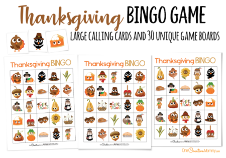 Best Thanksgiving Bingo Game! - onecreativemommy.com