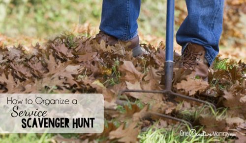 Help teens and youth learn gratitude with a Service Scavenger Hunt! {OneCreativeMommy.com} Tips for organizing and free printables