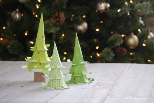 The Cutest Paper Christmas Trees! - onecreativemommy.com