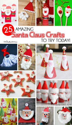 25 Amazing Santa Kids Crafts to Try Right Now! - onecreativemommy.com