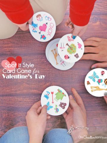 If you love Spot It, you'll love this Valentine's Day matching game! {OneCreativeMommy.com} Free Printables