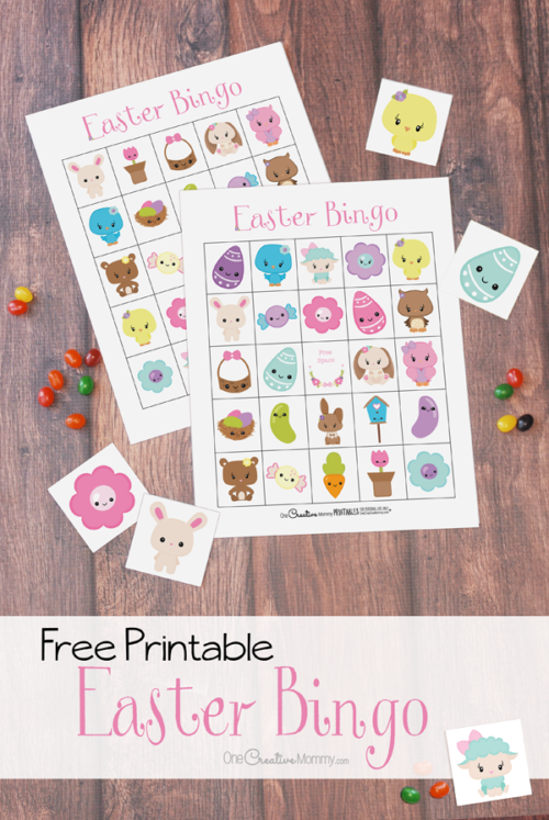 The cutest Easter Bingo game for your family! - onecreativemommy.com