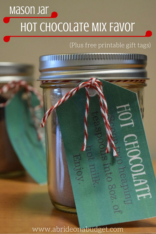 Mason Jar Hot Chocolate from A Bride on a Budget | Featured in Best Christmas Gifts for Teachers Roundup {OneCreativeMommy.com}