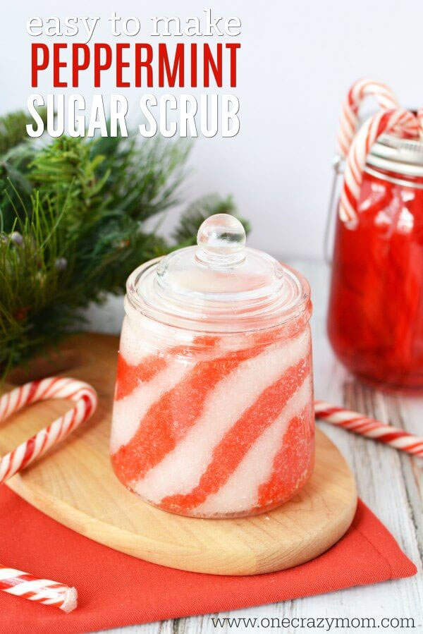 Easy Peppermint Sugar Scrub from One Crazy Mom | Featured in Best Christmas Gifts for Teachers Roundup {OneCreativeMommy.com}